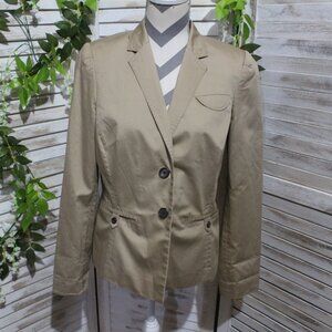 Banana Republic Khaki Cotton Blazer